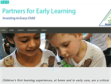 Tablet Screenshot of partnersforearlylearning.org